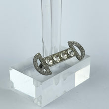 Load image into Gallery viewer, Original 1930's Pot Metal and Clear Paste Art Deco Brooch