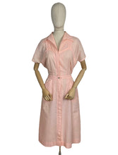 Load image into Gallery viewer, Original Late 1950's Pink Seersucker Zip Front Day Dress - Bust 40 42 *