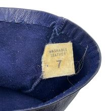 Load image into Gallery viewer, Vintage Indigo Blue Leather Ladies Gloves by Kir - Size 7 - Great Vintage Accessory