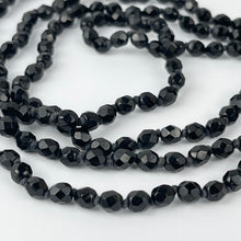 Load image into Gallery viewer, Gorgeous Vintage French Jet Flapper Length Necklace - Fabulous Black Circular Glass Beads