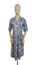 Load image into Gallery viewer, Original 1940's CC41 Heavy Linen Dress in Blue, Black and White - Bust 35 36