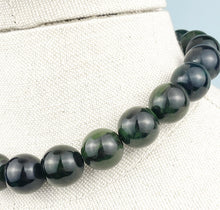 Load image into Gallery viewer, Vintage Bakelite Choker Necklace in Dark Green with Screw Clasp