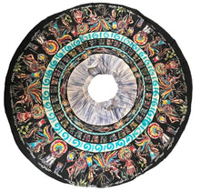 Load image into Gallery viewer, Original 1950's Cotton Cara Hendrix Painted Mexican Skirt in Vibrant Aztec Warriors Print - Waist 31 32 33 *