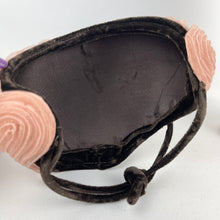 Load image into Gallery viewer, Original 1950's Chocolate Brown Velvet Hat with Baby Pink Nylon Trim *