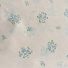 Load image into Gallery viewer, 1940's Crepe Dressmaking Fabric for Nightwear or Underwear - Pale Peach with Floral Sprays in Pink, Yellow and Green - 36" x 50" - No.15