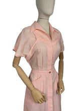 Load image into Gallery viewer, Original Late 1950's Pink Seersucker Zip Front Day Dress - Bust 40 42 *