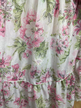Load image into Gallery viewer, Original 1950’s Nylon Floral Dress with Pink Roses Print - Bust 36 38