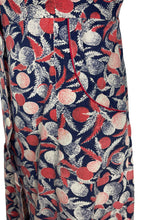 Load image into Gallery viewer, Original 1940's Red, White and Blue Cotton Chore Dress with Pockets - Great Summer Frock - Bust 36 38