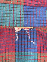Load image into Gallery viewer, Original 1940’s Plaid Cotton Long Sleeved Belted Chore Dress with Pockets and Ric-rac Trim - Bust 36 38 *