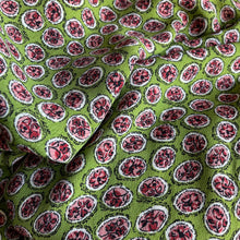 Load image into Gallery viewer, Original 1930’s 1940’s Green, Pink and White Crepe Dressmaking Fabric - Selling By The Metre