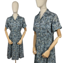 Load image into Gallery viewer, Original 1940’s 1950’s Floppy Cotton Novelty Print Dress - Bust 38 40