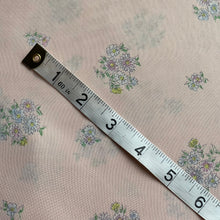 Load image into Gallery viewer, 1940's Crepe Dressmaking Fabric for Nightwear or Underwear - Pale Peach with Floral Sprays in Pink, Yellow and Green - 36" x 50" - No.15