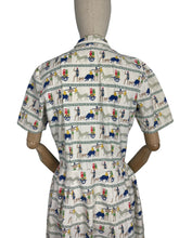 Load image into Gallery viewer, Original 1950's Novelty Print Cotton Day Dress - Bust 38