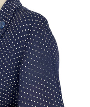 Load image into Gallery viewer, Original 1940's Classic Blue and White Polka Dot Day Dress - Bust 38