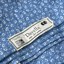Load image into Gallery viewer, Original 1940's CC41 Blue and White Morning Glory Floral Print Dayella Dressmaking Fabric - 35" x 108"