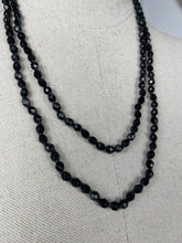 Load image into Gallery viewer, Gorgeous Vintage French Jet Flapper Length Necklace - Fabulous Black Circular Glass Beads