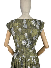 Load image into Gallery viewer, Original 1950’s Floral Cotton Belted Day Dress with Full Circle Skirt - Bust 36 38 *