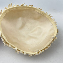 Load image into Gallery viewer, Original 1950's Cream Floral Summer Hat - Great Wedding Hat