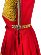 Load image into Gallery viewer, Original 1950’s Down’s of London Novelty Print Dress with Basket Print 32 34