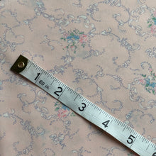 Load image into Gallery viewer, 1940's Dressmaking Fabric for Underwear or Nightwear - Pink Base with Ribbons and Floral Print in White, Pink and Blue - 36" x 130" - No.18