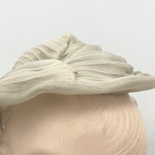Load image into Gallery viewer, Original 1950's Off-White Nylon Pleated French Hat