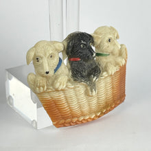 Load image into Gallery viewer, Original 1940's Trio of Puppies in a Basket Brooch