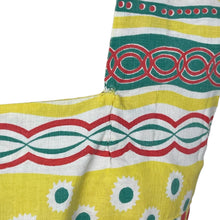 Load image into Gallery viewer, Original 1950's Striped Cotton Summer Dress in Stripes of Green, White and Red - Bust 34 35 *