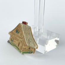 Load image into Gallery viewer, Vintage Carved Bovine Alpine Chalet Brooch - Quirky Little Tourist Brooch