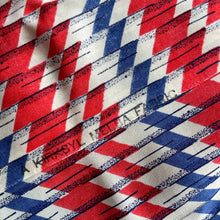 Load image into Gallery viewer, Original 1940's Red, White and Blue Rayon Dressmaking Fabric - 34" x 170"