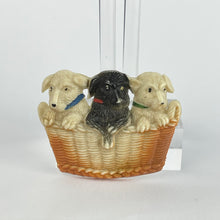 Load image into Gallery viewer, Original 1940's Trio of Puppies in a Basket Brooch