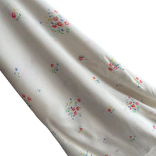 Load image into Gallery viewer, 1940's Semi Sheer Crepe Dressmaking Fabric for Nightwear or Underwear - Ivory Base with Floral Sprays in Red, Yellow, Blue and Green - 35" x 95" - No.2