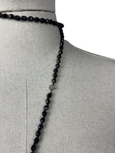 Load image into Gallery viewer, Gorgeous Vintage French Jet Flapper Length Necklace - Fabulous Black Circular Glass Beads