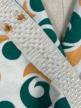 Load image into Gallery viewer, Original Late 1940’s or Early 1950’s Peplum Blouse in Green, Orange and White - Bust 34 36