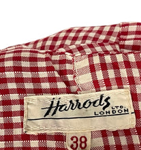 Load image into Gallery viewer, Original 1950's Harrods Red and White Gingham Dress with Pockets - Bust 36