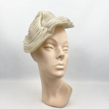 Load image into Gallery viewer, Original 1950's Off-White Nylon Pleated French Hat