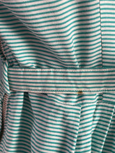 Load image into Gallery viewer, Original 1950's St Michael Floppy Cotton Day Dress in White and Green - Bust 38 40