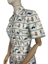 Load image into Gallery viewer, Original 1950's Novelty Print Cotton Day Dress - Bust 38