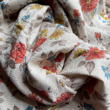 Load image into Gallery viewer, Original 1950's Fine Cotton Floral Print Fabric with Roses - 46" x 60"