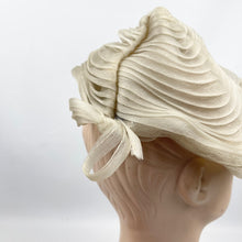 Load image into Gallery viewer, Original 1950's Off-White Nylon Pleated French Hat