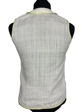 Load image into Gallery viewer, Original 1920's 1930's Handmade White Linen Blouse with Beautiful Floral Basket Applique and Embroidery - Bust 30 32 *