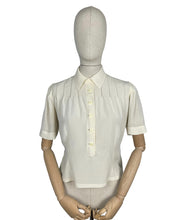 Load image into Gallery viewer, Original 1930's Swedish Made Natural Silk Blouse with Faggoting and Pintucks - Bust 34 36