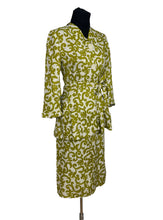 Load image into Gallery viewer, Original Late 1940’s Early 1950’s Two Steeples Moyashel Linen Belted Suit in Green and White - Bust 32 33 *