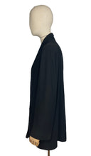 Load image into Gallery viewer, Original Volup 1940's Black Betty Rose Edge to Edge Swing Jacket - Bust 42 44 46