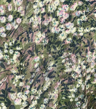 Load image into Gallery viewer, Original 1950's Silk Floral Day Dress in Green - Bust 38 *