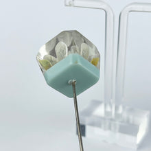 Load image into Gallery viewer, Original 1940's 1950's Carved Lucite Floral Hat Pin in Blue and White *