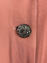 Load image into Gallery viewer, Original Late 1940's or Early 1950's Salmon Pink Day Dress with Glass Buttons - Bust 38 40