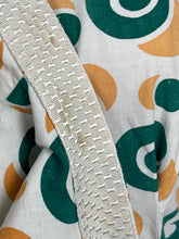 Load image into Gallery viewer, Original Late 1940’s or Early 1950’s Peplum Blouse in Green, Orange and White - Bust 34 36