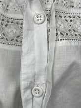Load image into Gallery viewer, Antique Irish Made White Cotton Chemise with Broderie Anglaise Trim - Bust 34 36 *