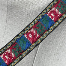 Load image into Gallery viewer, Vintage Embroidered Tyrolean Brooch Featuring Edelweiss and Gentian with Heart Shaped Double Buckle - Waist 29 30