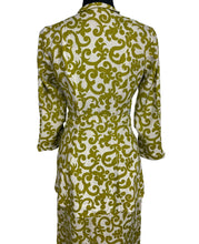 Load image into Gallery viewer, Original Late 1940’s Early 1950’s Two Steeples Moyashel Linen Belted Suit in Green and White - Bust 32 33 *